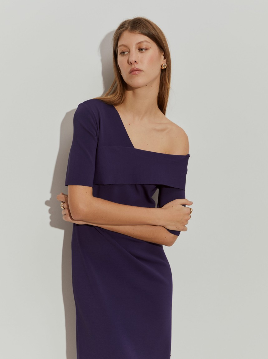 Vestido comprido em malha