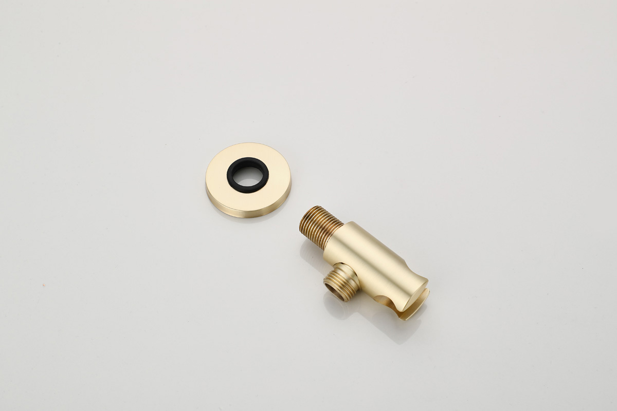 Saniclear Brass wand aansluitbocht geborsteld messing / mat goud