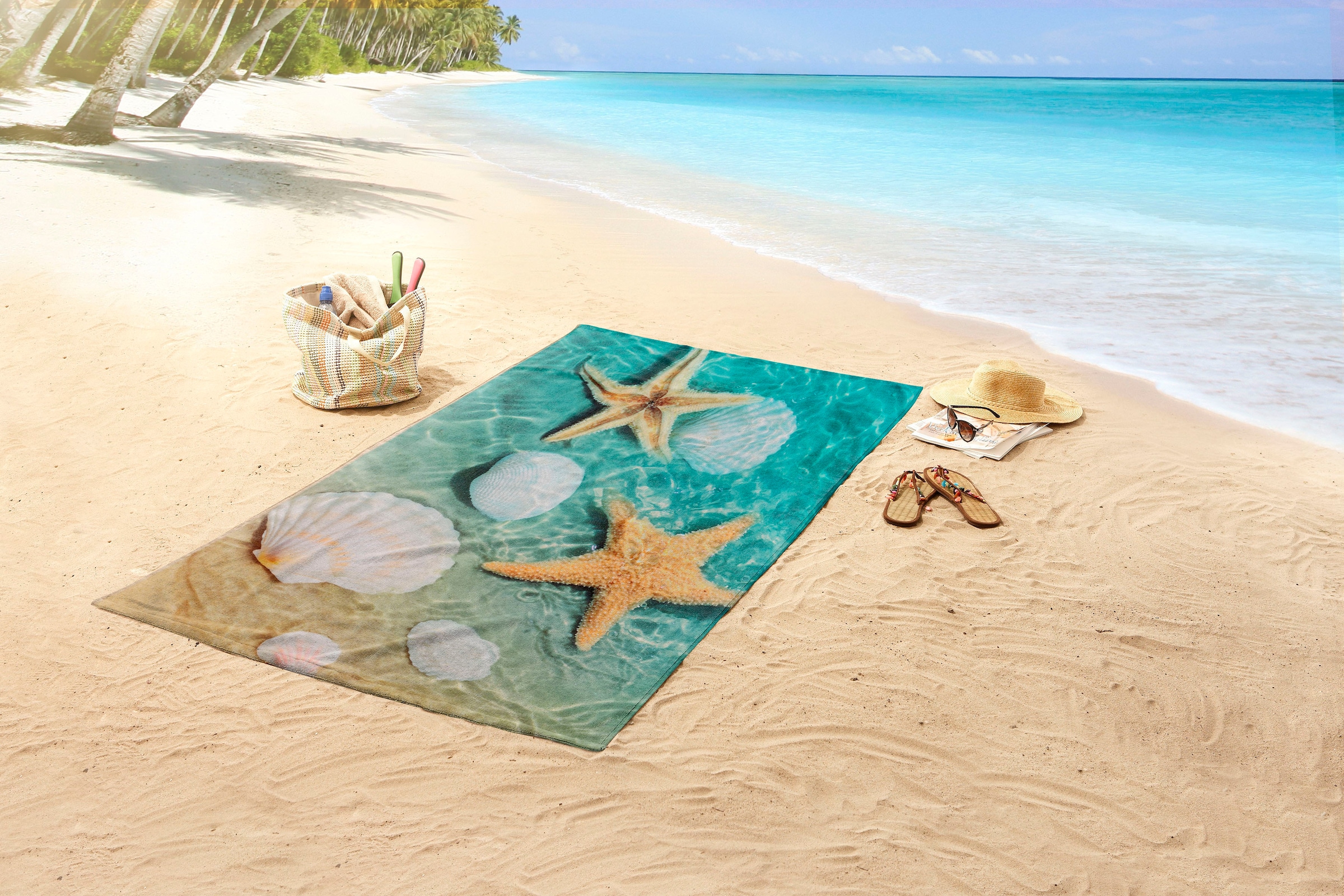 good morning Strandtuch »Beachvibe« Mikrofaser, 100x180, Schnelltrocknend, Strand, Meer, Erwachsene