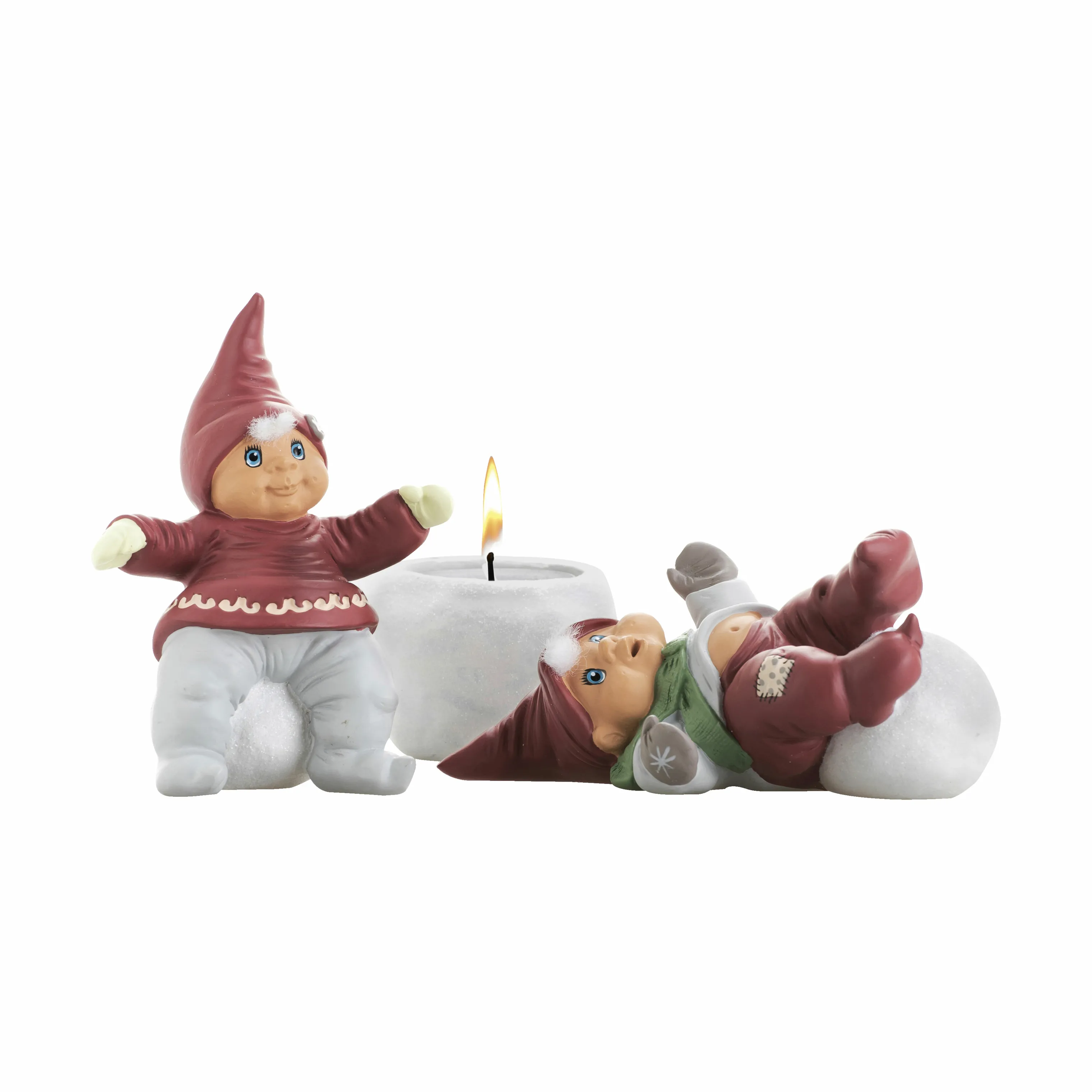 Klarborg Nissepar Thorkild & Petrine m. fyrfadsstage - 3 dele