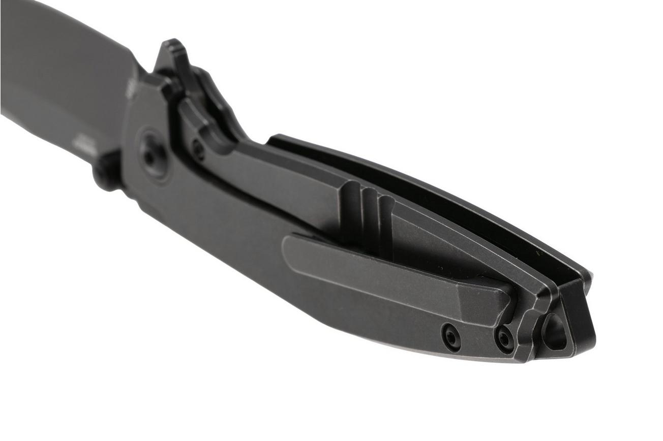 CRKT Ibis 2561 Blackwashed S35VN, Black Stonewashed Titanium, zakmes, Lucas Burnley design