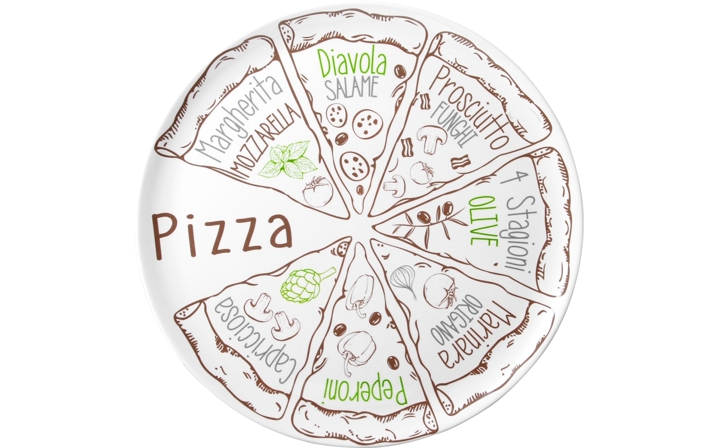Brunner Pizzateller-Set Ø 37,5 cm weiß