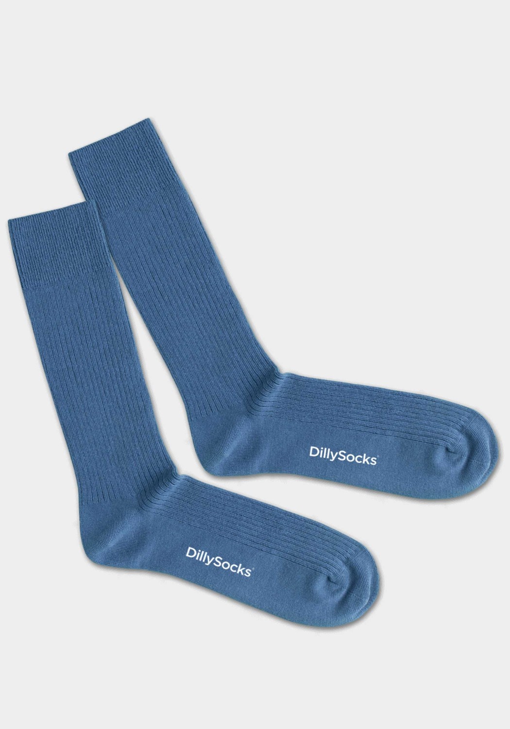 DillySocks Socken Ribbed Steel Blue