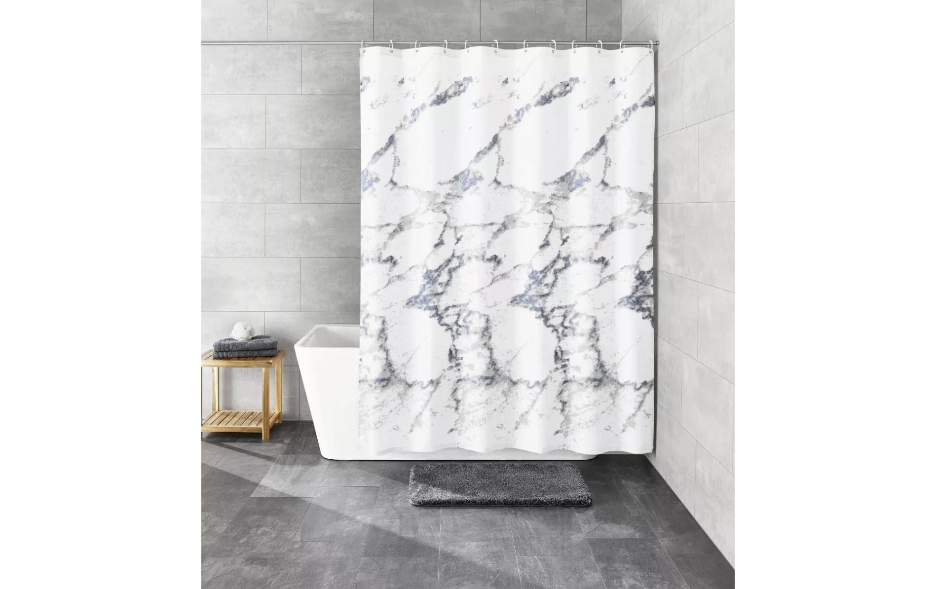 Duschvorhang Marble 180 x 240 cm, Grau-Marmor/WeissDuschvorhang aus Polyester