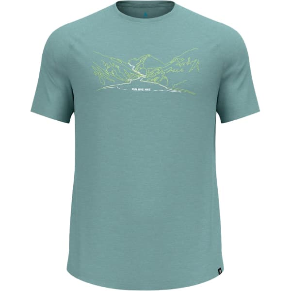 T-shirt randonnée ODLO ASCENT PW 130 RUN. BIKE. HIKE. CREW NECK S/S ARCTIC MELANGE
