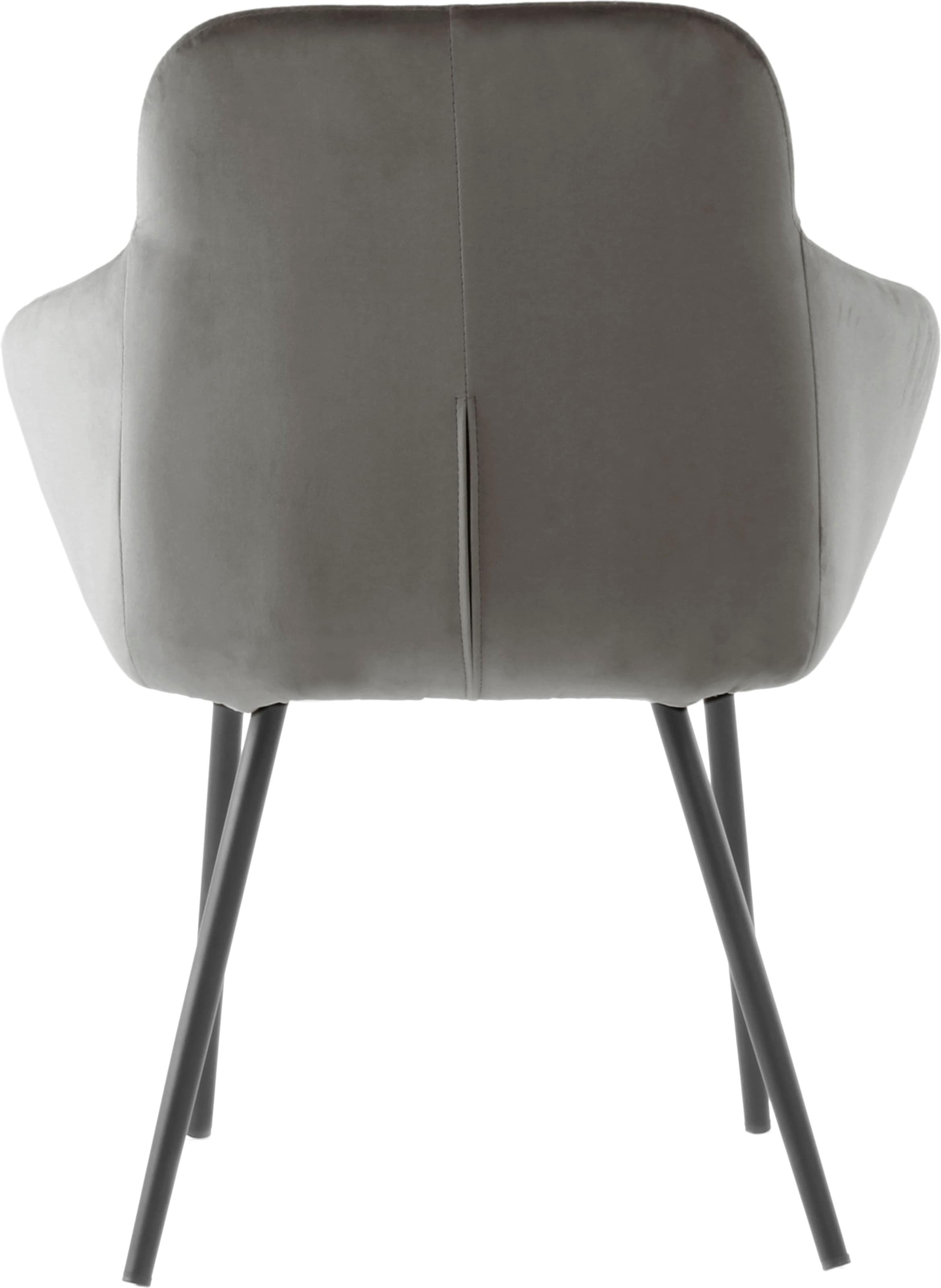 Kayoom Polsterstuhl »Stuhl Cobain 825 2er-Set, einfarbiges Design, minimalistisch gestaltet« (Set) 2 Stk.samtweicher Bezug, weiche Polsterung für ein gemütliches Sitzgefühl