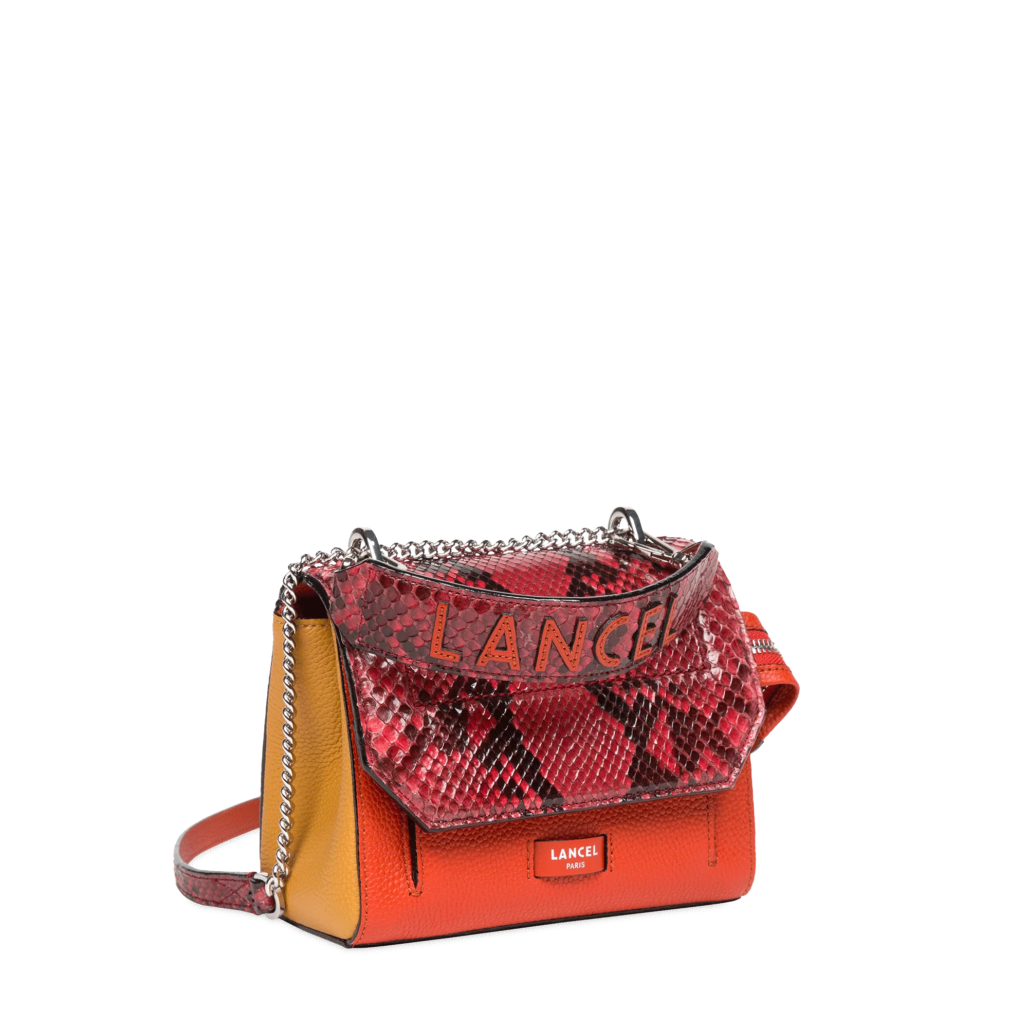 Sac rabat avec poignée  Ninon de Lancel-Multico Carmin