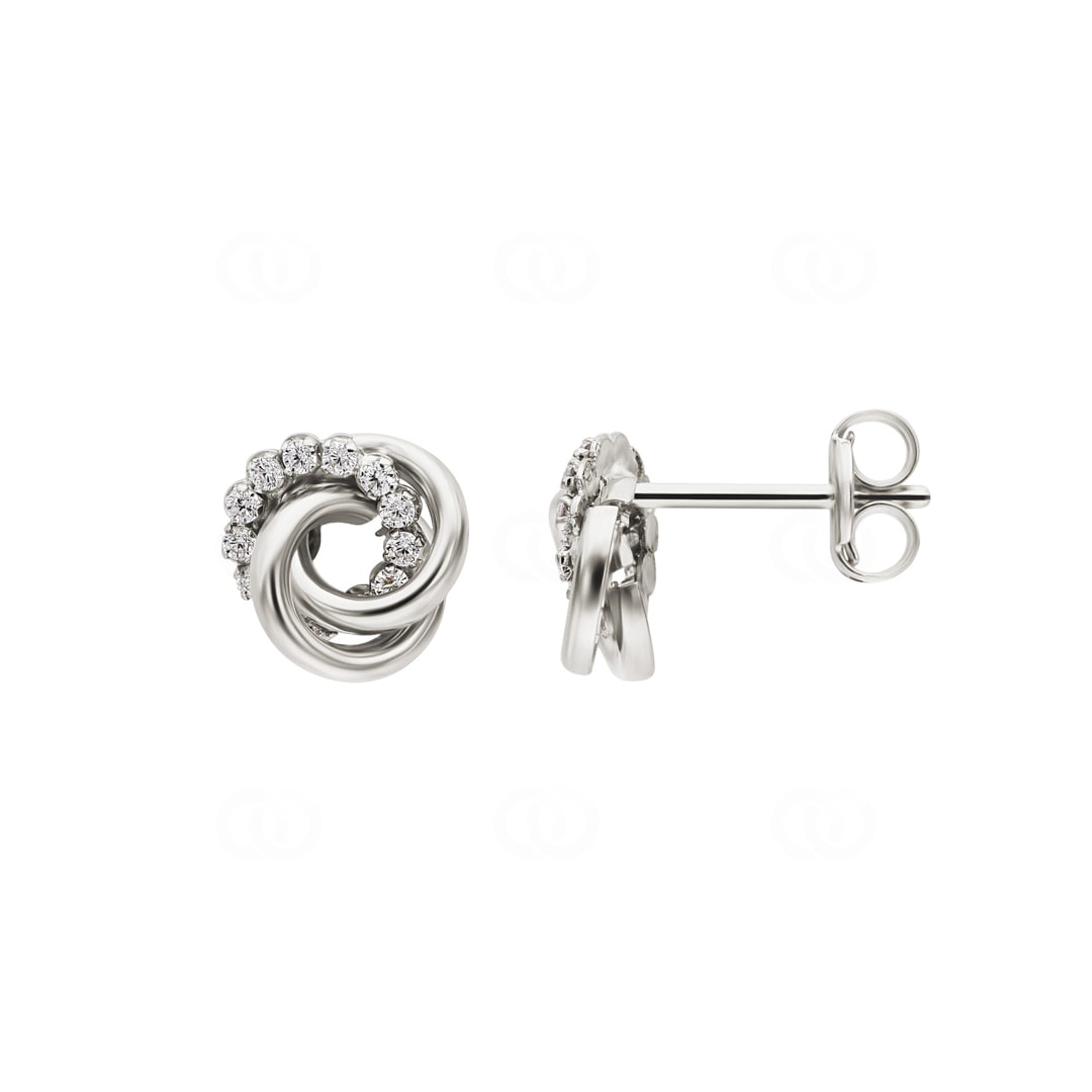 Ohrstecker 750/18 K Weissgold mit Zirkonia