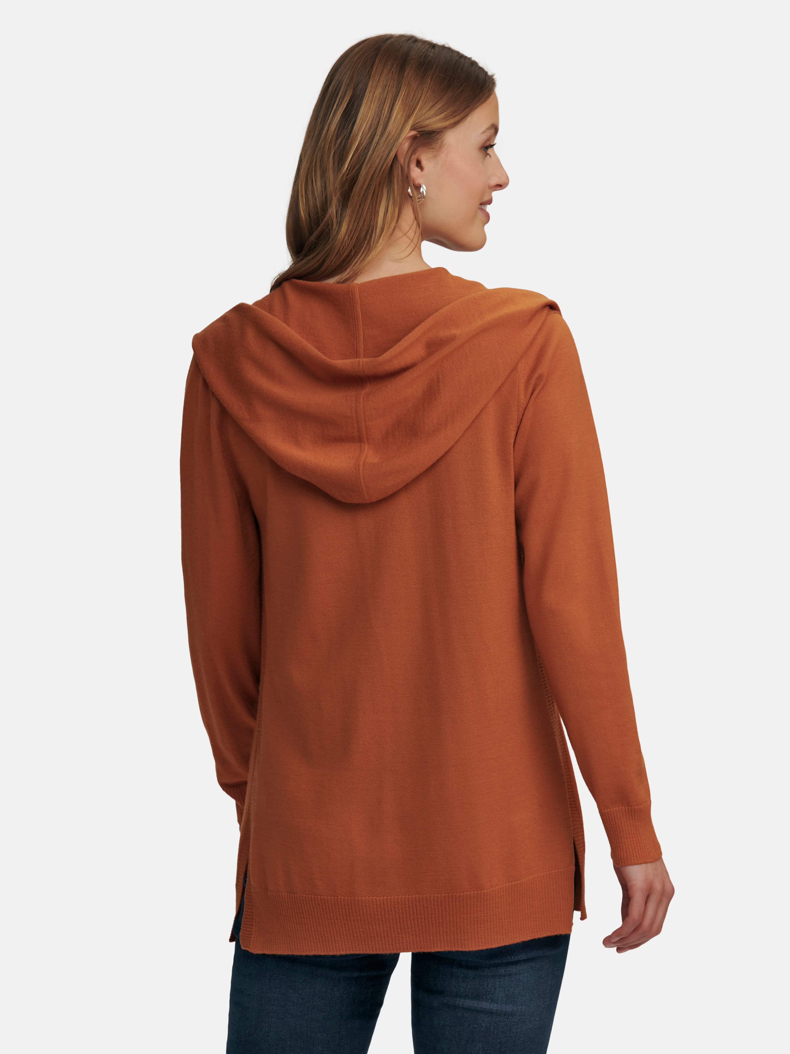 Strickjacke mit Kapuze
