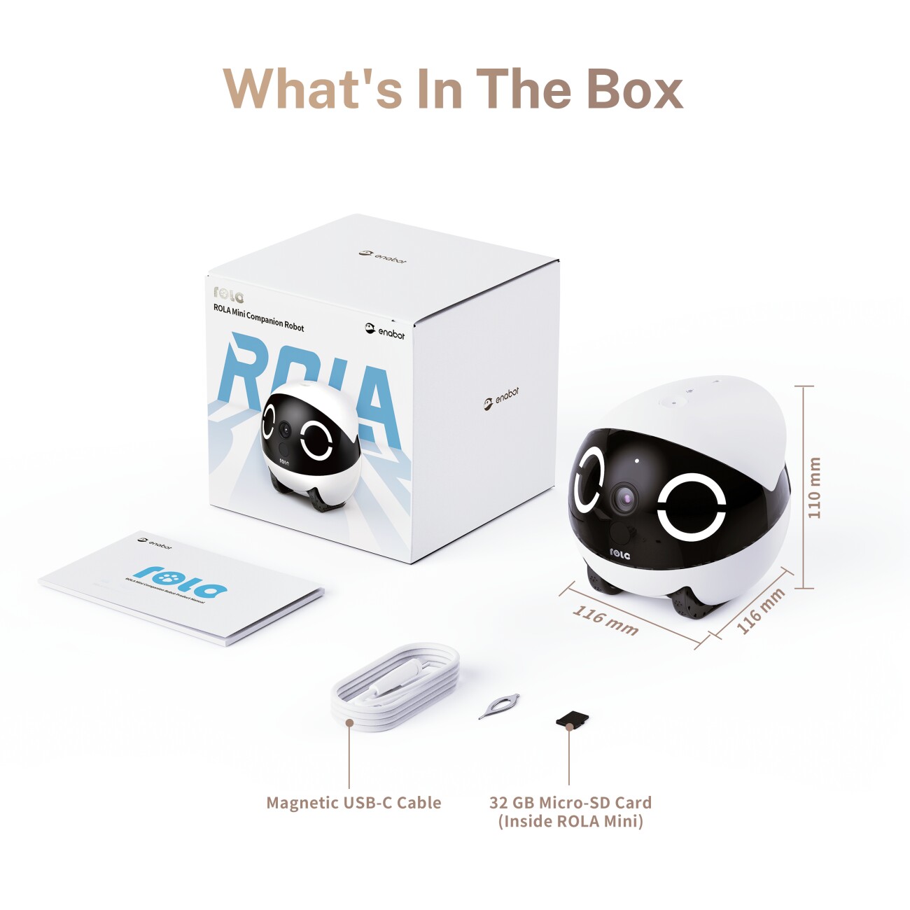 Enabot Rola Mini - Mobiler Heimtierroboter + Zubehör