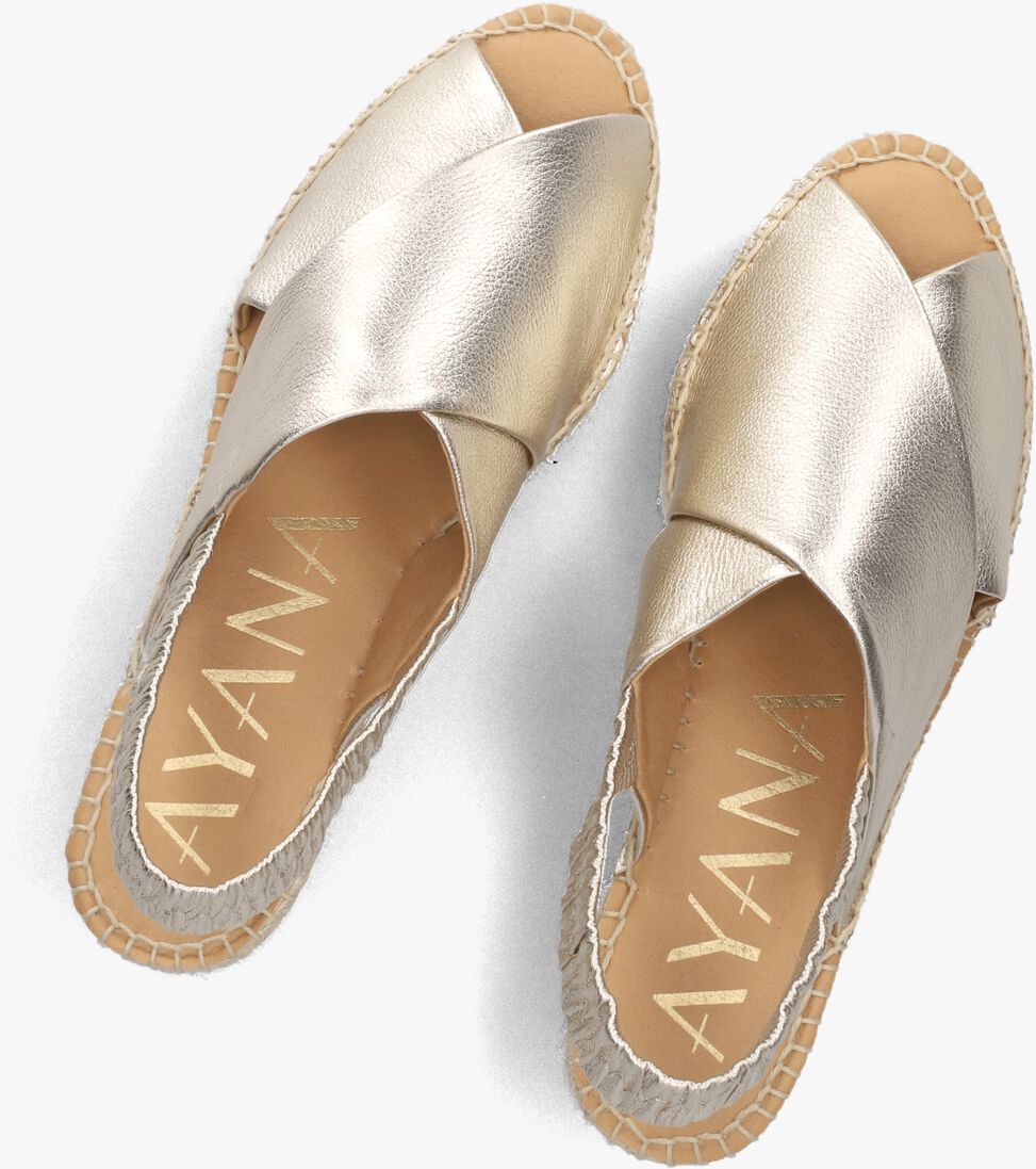 goudkleurig ayana sandalen met hak omo25yu817