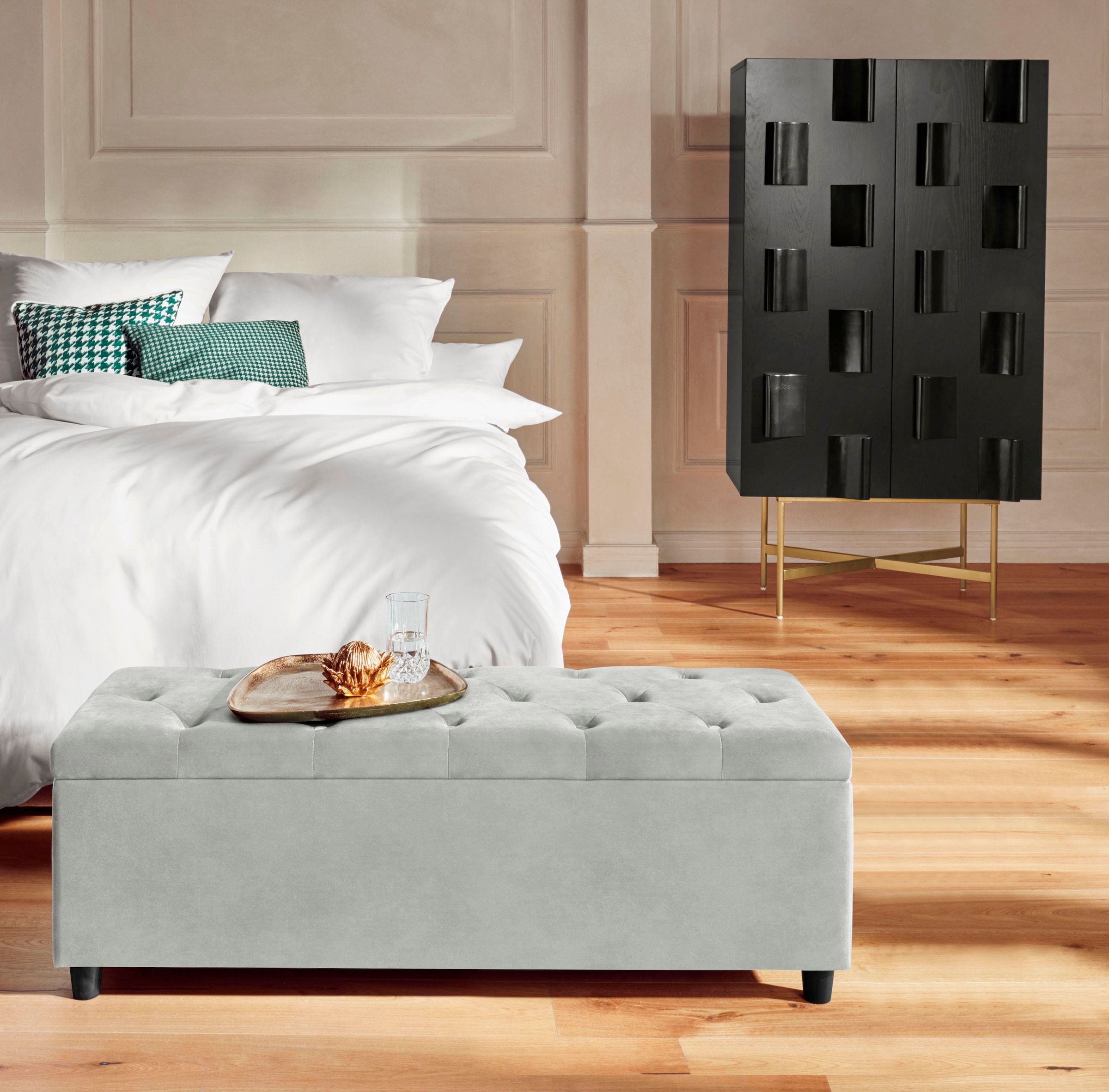 Guido Maria Kretschmer Home&Living Bettbank »Relaxy« gesteppt, mit Staufach