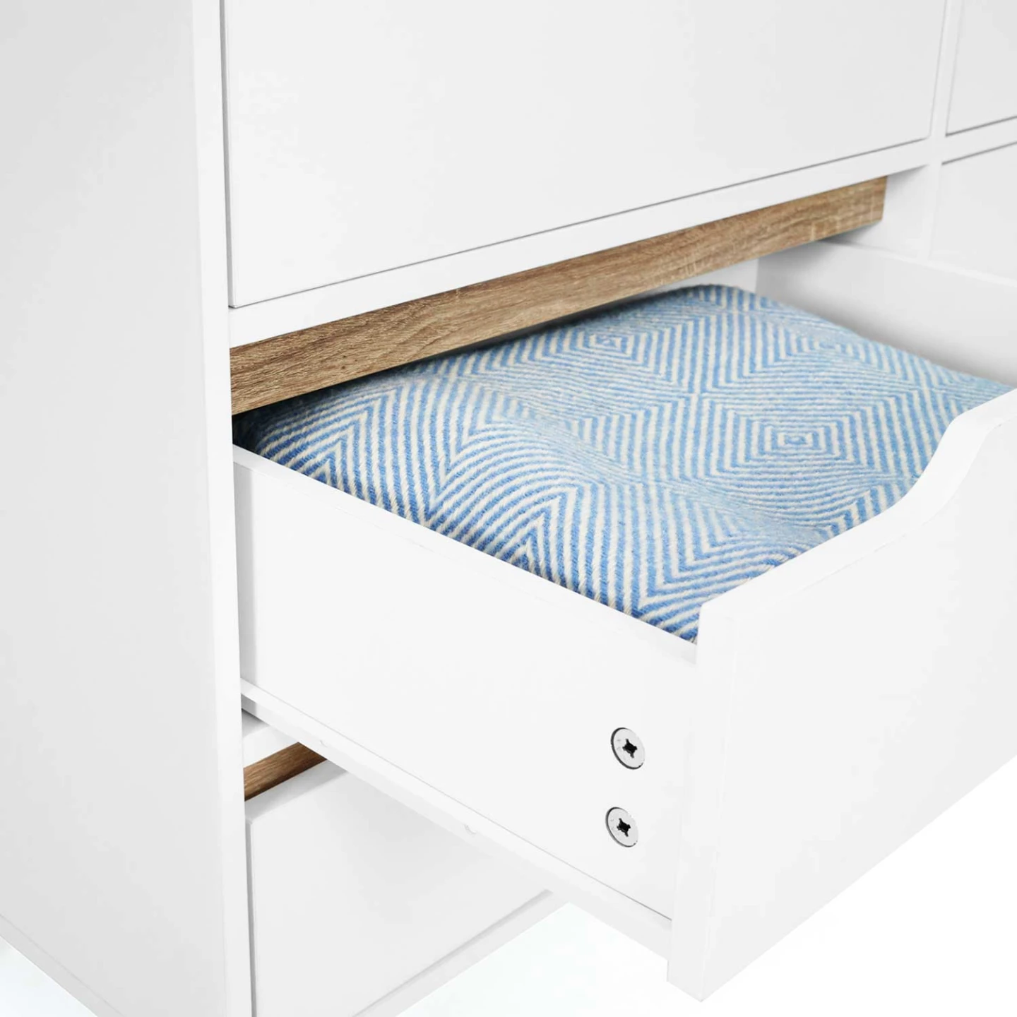 Commode 6 tiroirs HELSINKI 115 cm scandinave blanc