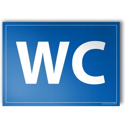 Plaque gravée WC - 10x14cm