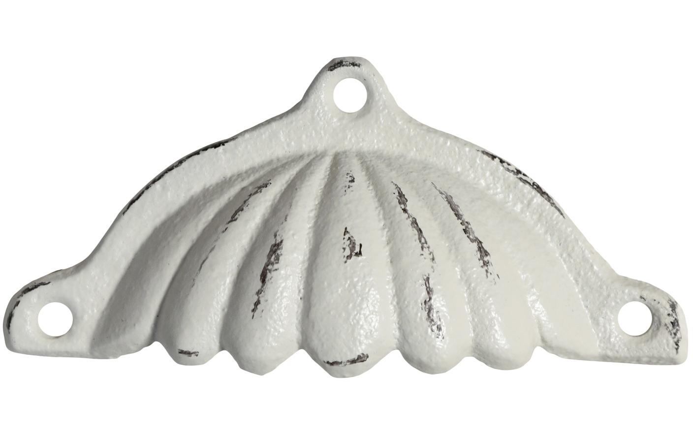 Möbelgriff mit Rillen 5 x 12 cm, antik CrèmeMöbelgriff aus Eisen