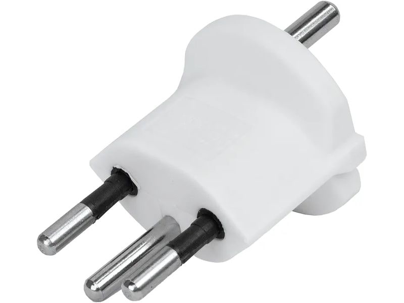 STEFFEN Fixadapter Deutschland CEE7/7 auf Schweiz T12 3-pol Schuko zu T12 Fixadapter