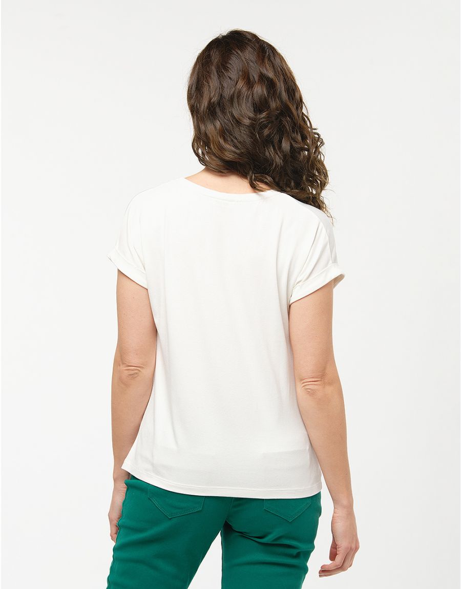 T-shirt blanc imprimé