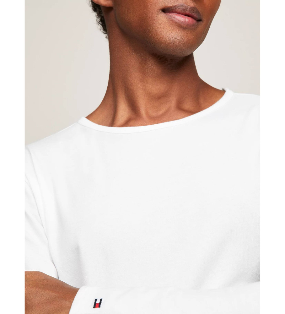 Conjunto de 3 camisetas de manga comprida brancas da Tommy Hilfiger