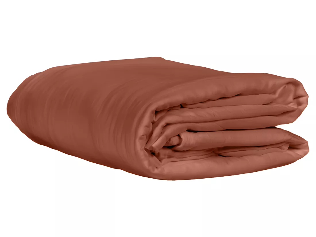 Housse de couette gaze de coton double 220 x 240 cm terracotta - PEPA 3