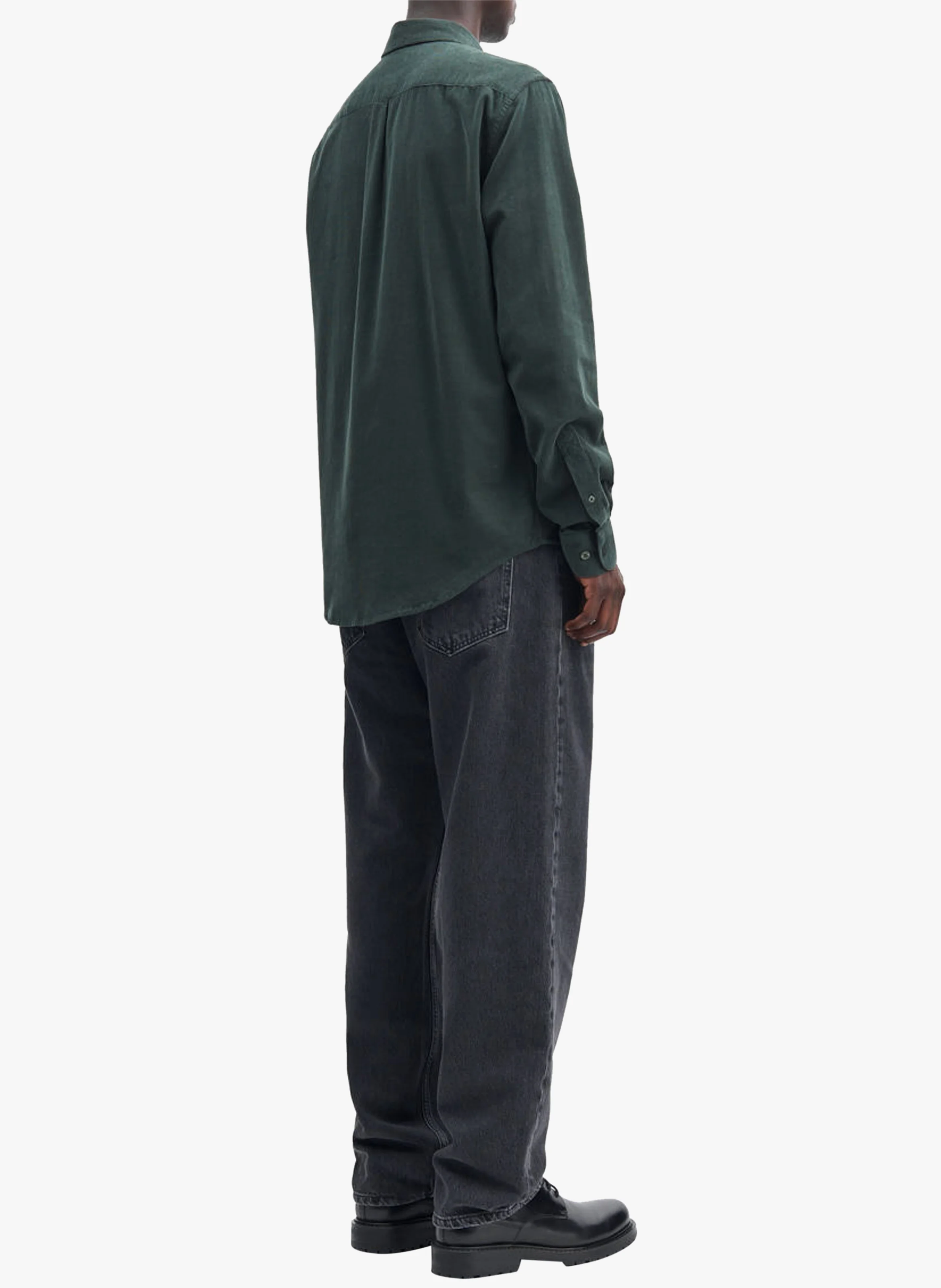LIAM - Chemise droite en coton bio | Vert