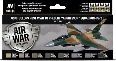 Vallejo - Model Air Maling Sæt - Usaf Aggressor Part 1 - 8X17 ML