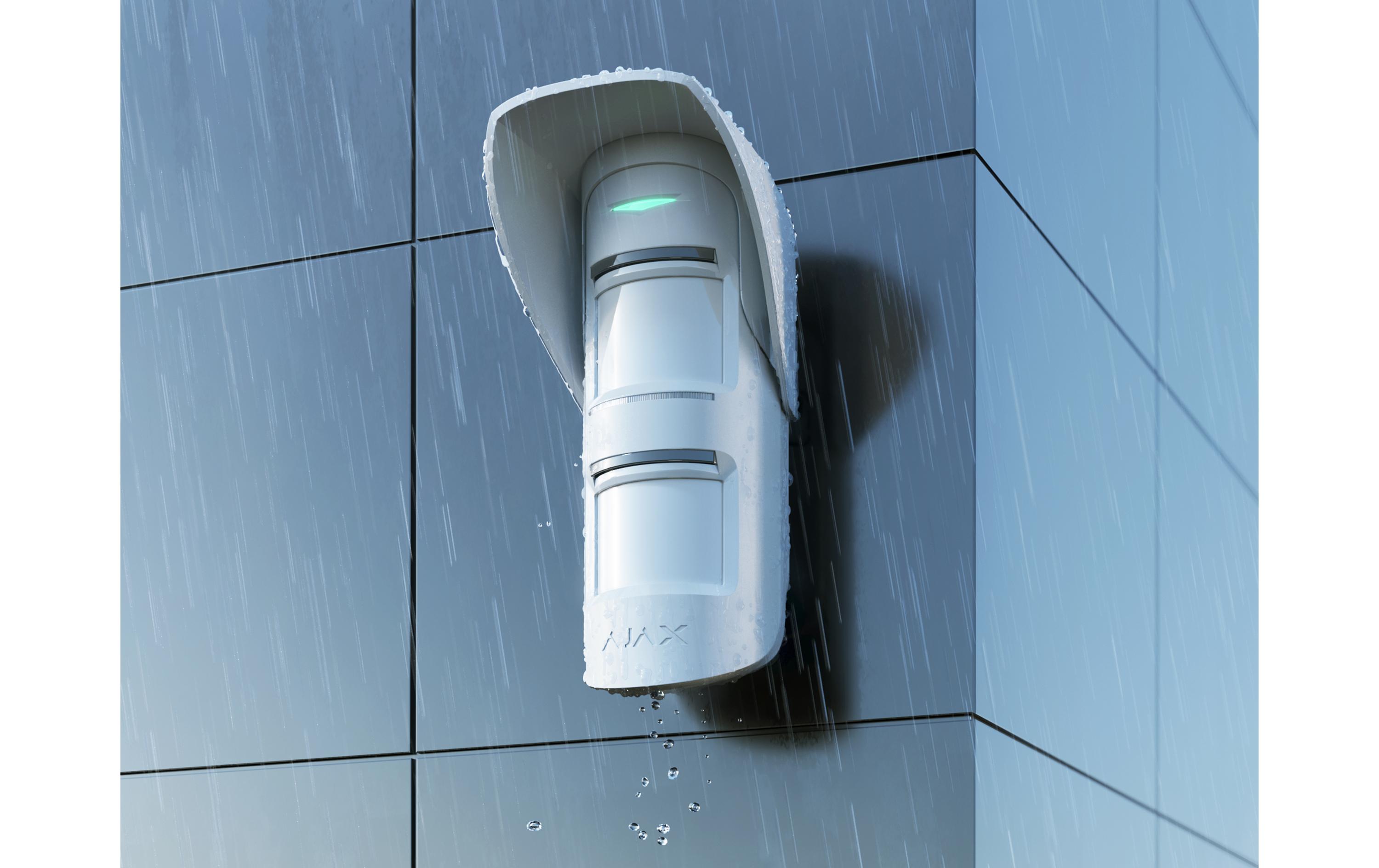 Hood für MotionProtect Outdoor WeissHaube zum Schutz des Anti-Masking-Systems vor Regen und Schnee