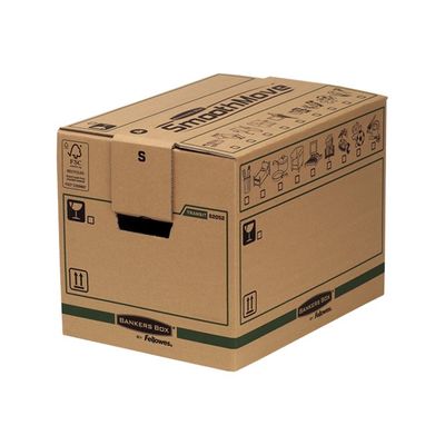 5 Cartons déménagement 37,5L - Bankers Box SmoothMove FastFold Fellowes