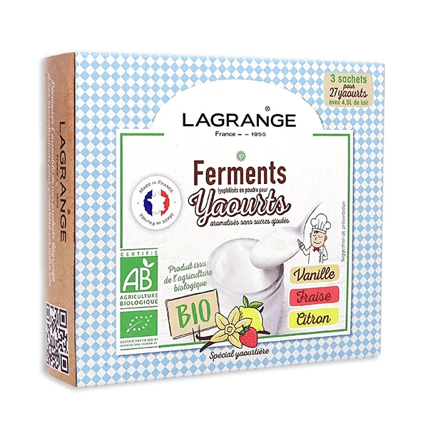 Ferments aromatisés Vanille Fraise Citron Lagrange