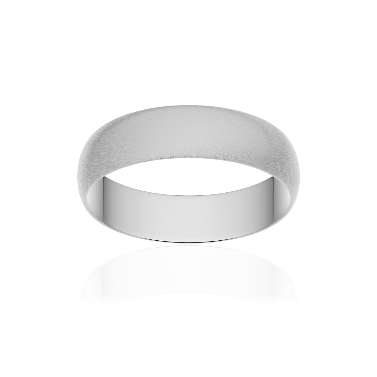 Alliance or 375 blanc givré ruban 5mm