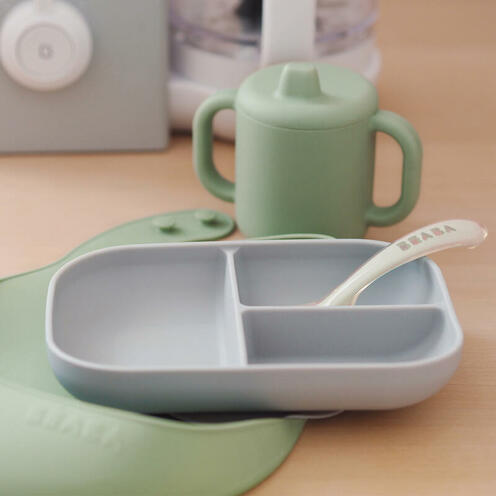 Coffret Les Essentiels Repas Silicone Vert Sauvage - BEABA