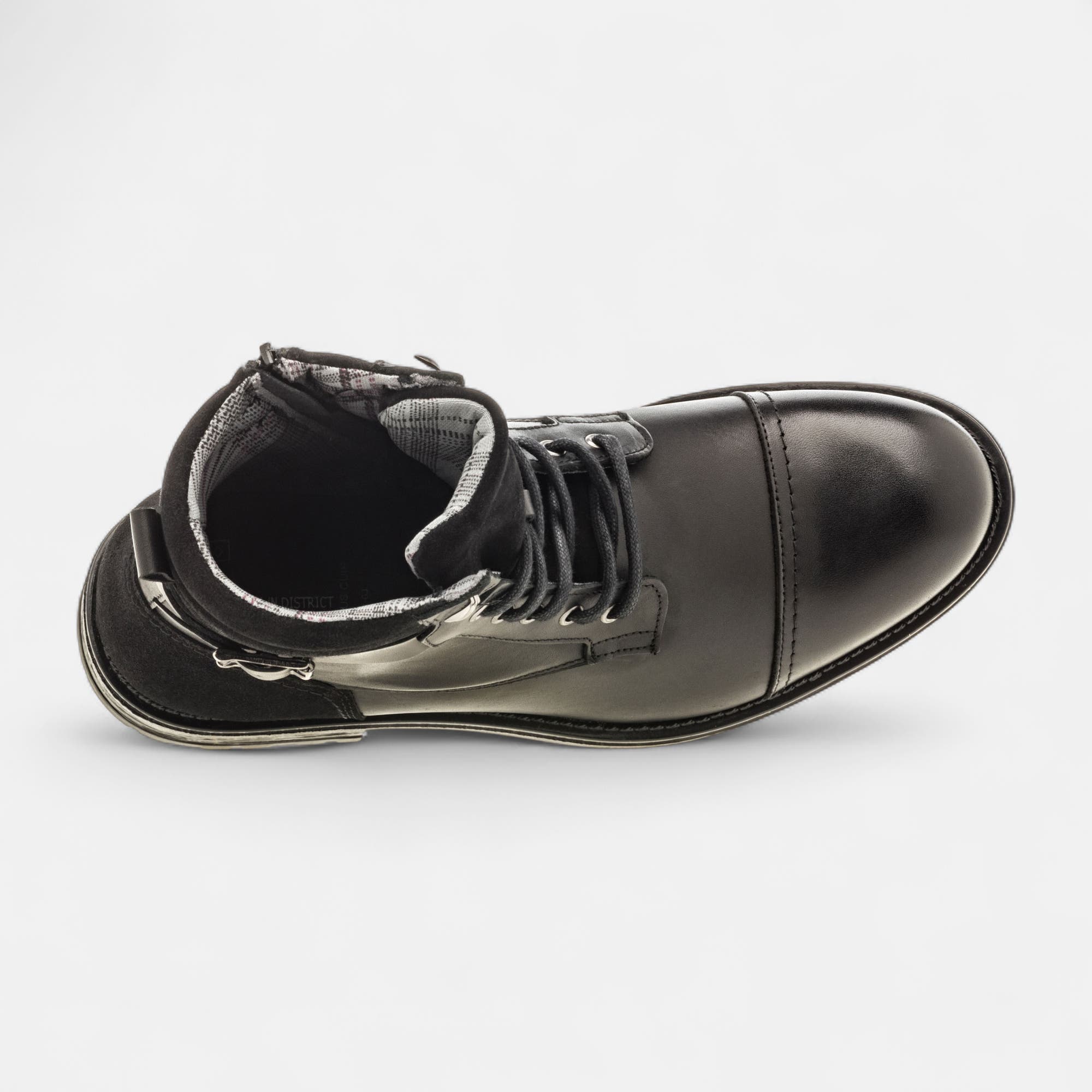 Boots Homme en cuir noir
