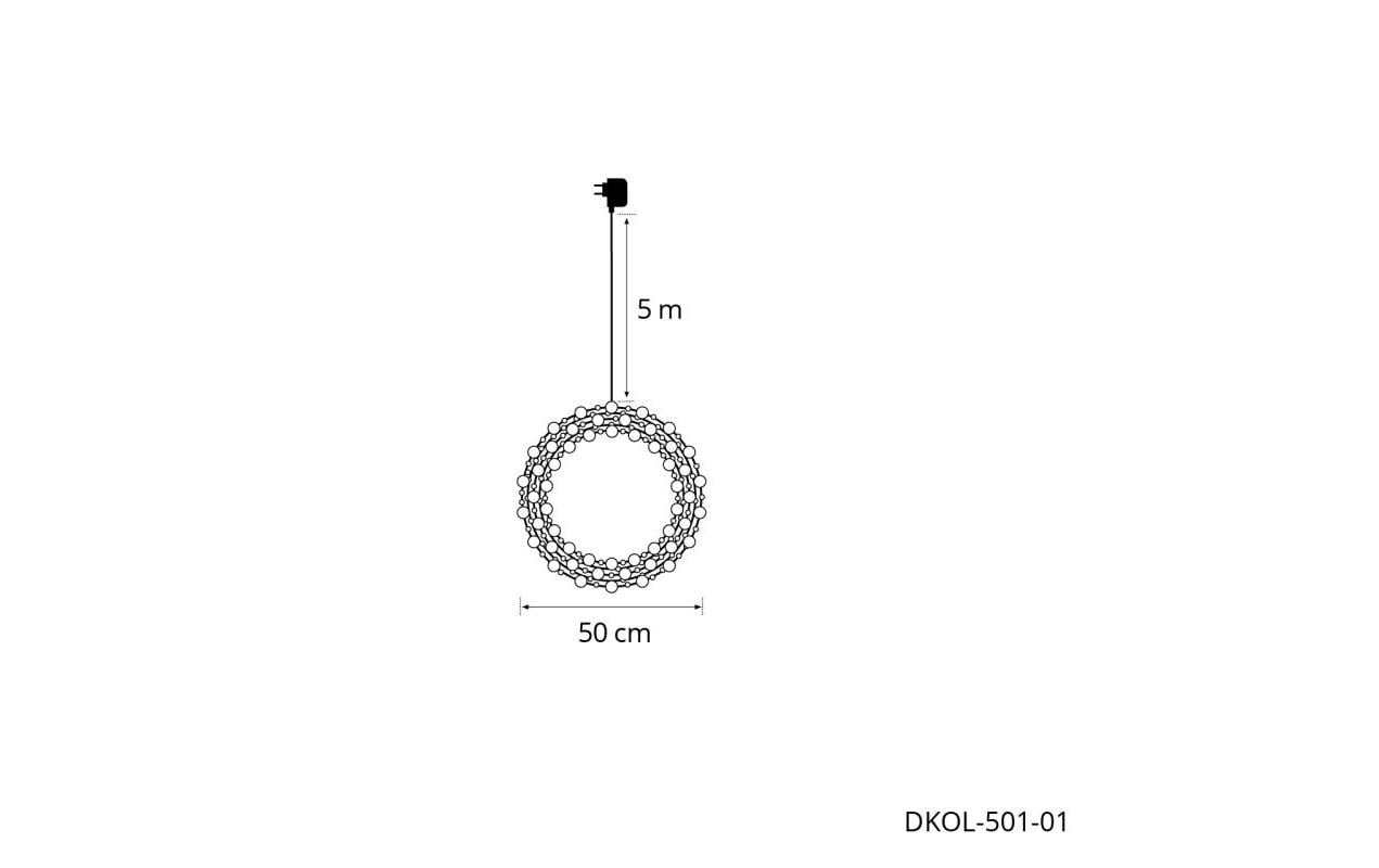 STT LED Dekofigur »wreath, 50« Warmweiss