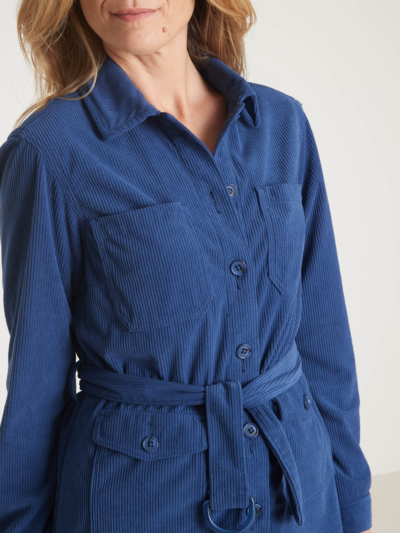 Veste-saharienne en velours côtelé