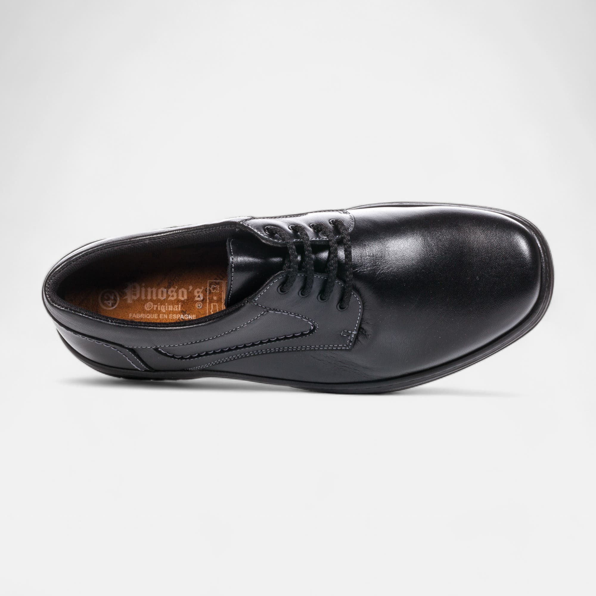 Chaussures pour personnes diabétiques Homme en cuir noir