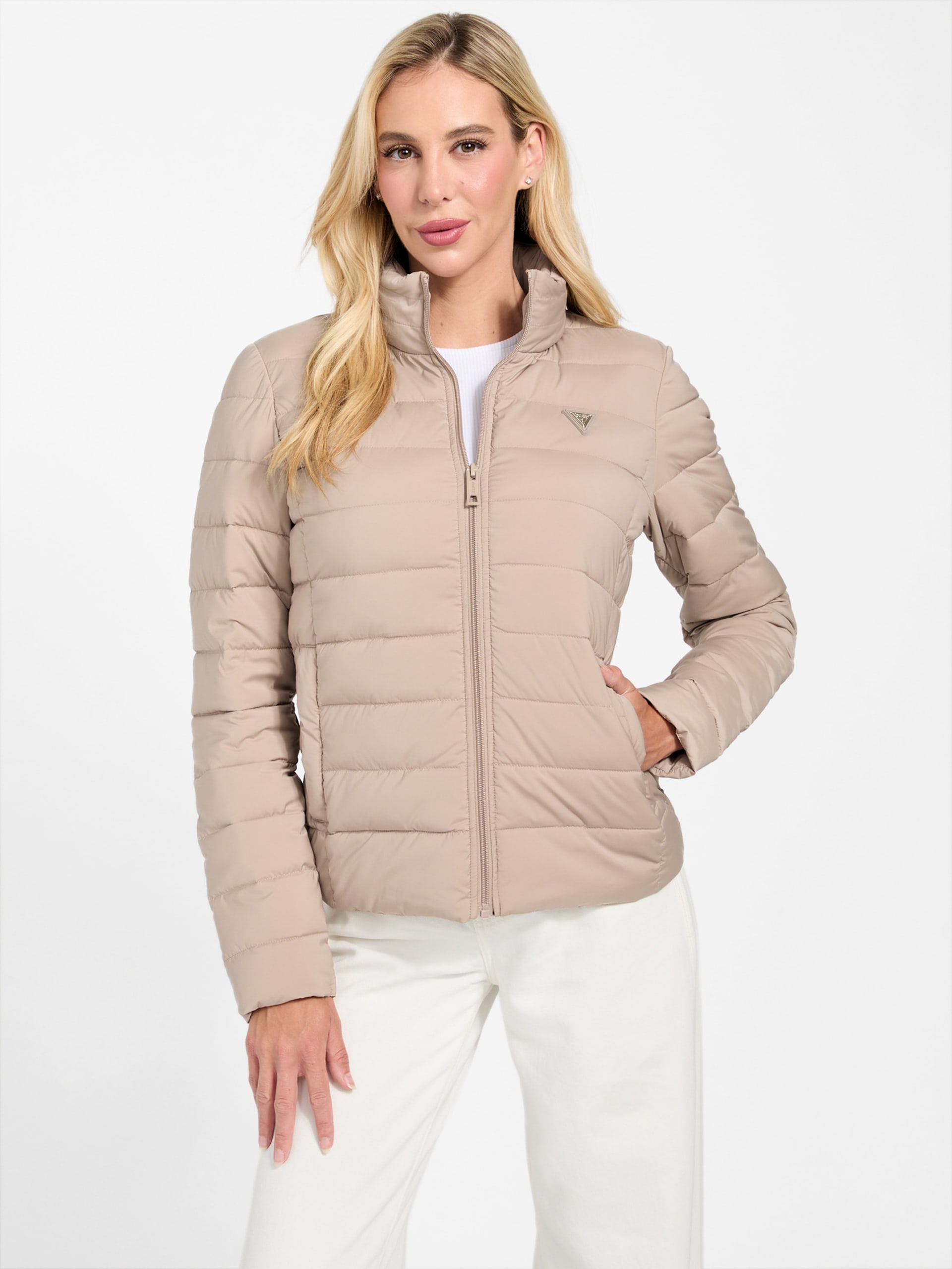 Jaqueta puffer com capuz Diann Heavy