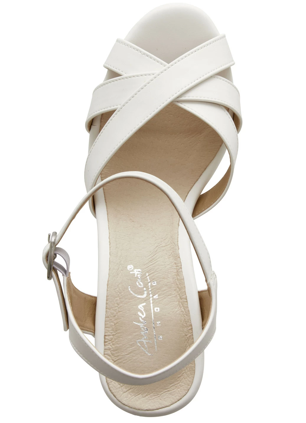Andrea Conti Riemchen-Sandalette mit verdecktem Gummizug