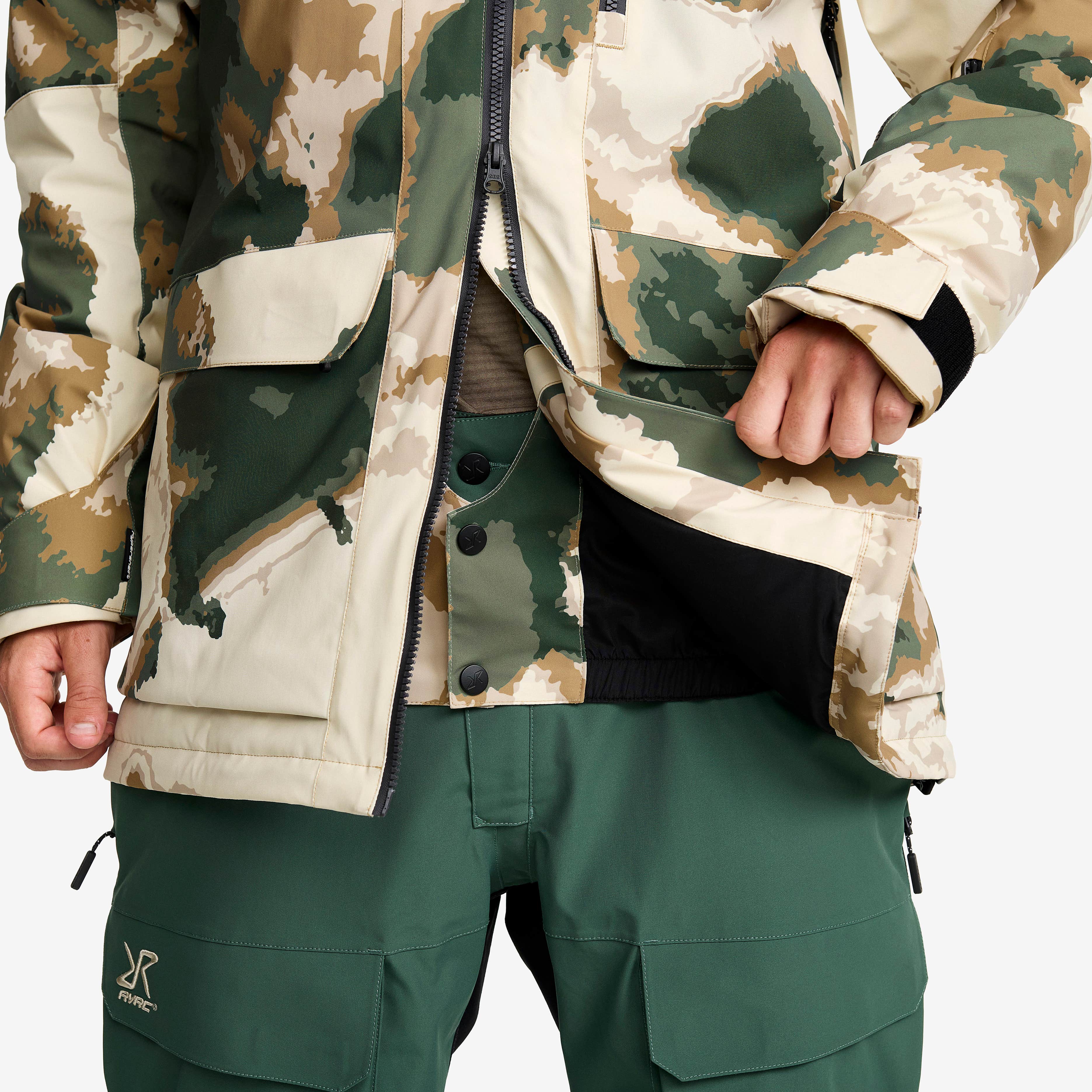 Halo 2L Insulated Ski Jacket Herre Garden Topiary/Kelp Beige