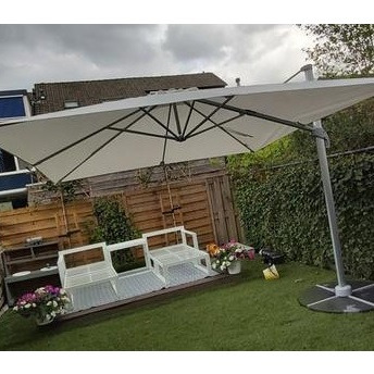 Zweefparasol Ibiza Wit Vierkant Ø300 cm