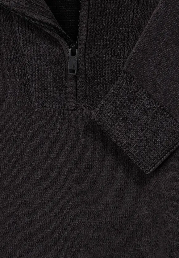 Softer Baumwoll Troyer - Black
