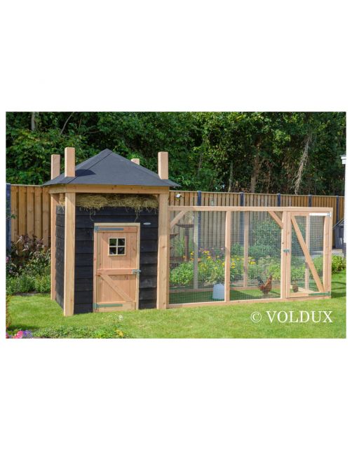 Voldux Hooiberg Niek Xl - Kippenhok - 462x175x225 cm Zwart