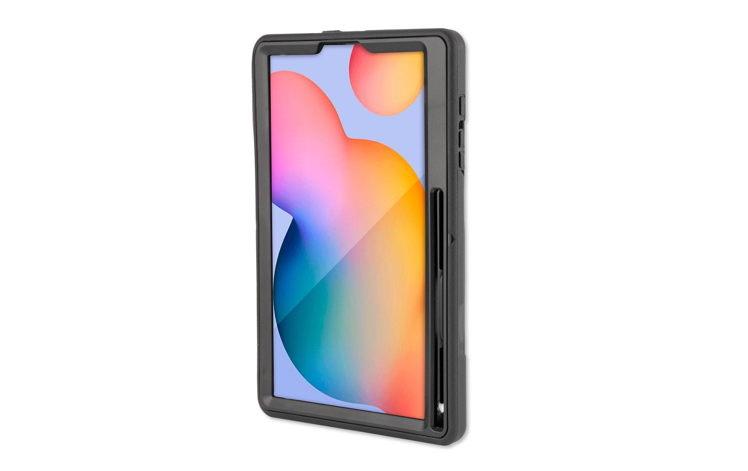Tablet Back Cover Rugged GRIP Galaxy Tab S6 Lite SchwarzRobustes Tablet-Case mit Handschlaufe und Standfuss