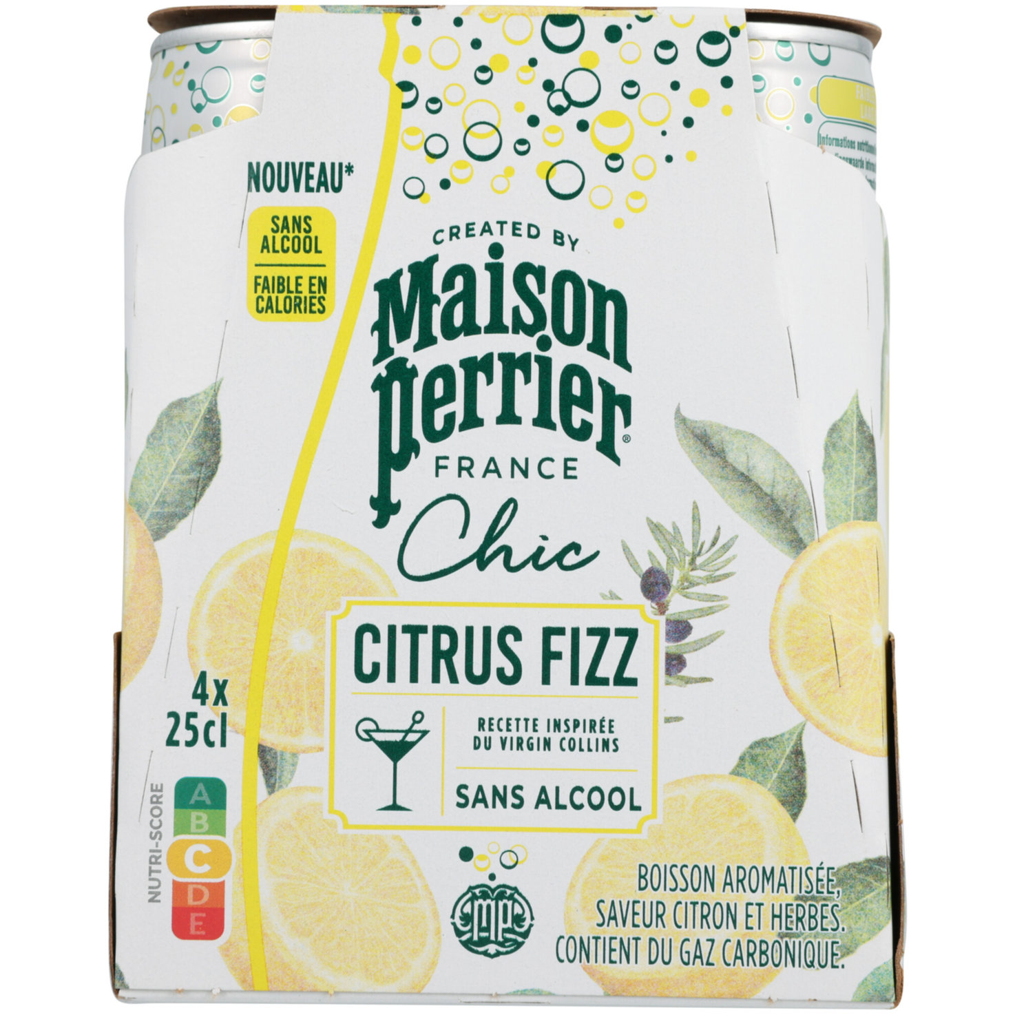 Perrier Chic Citrus Fizz 4x25cl -100cl