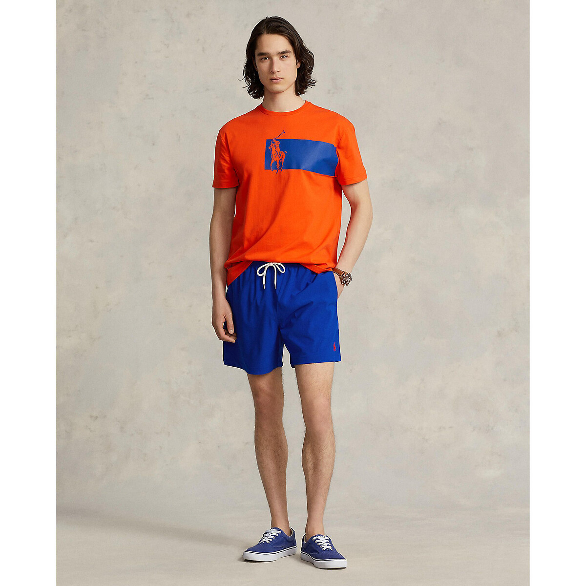 POLO RALPH LAUREN<br>Calções de banho lisos