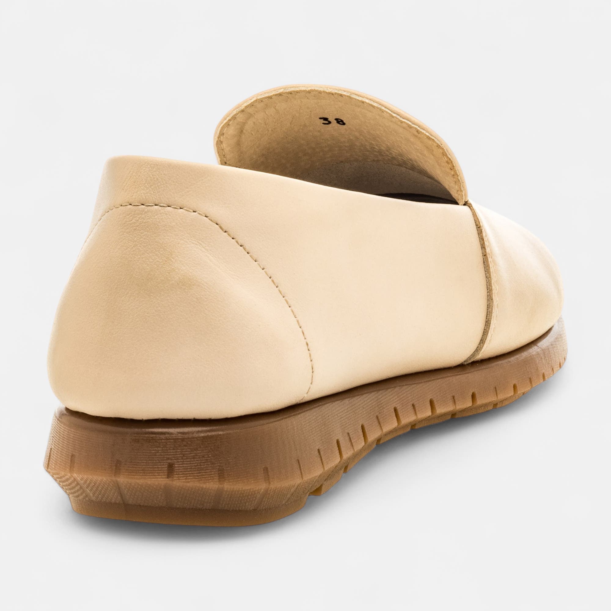 Mocassins Femme en cuir beige