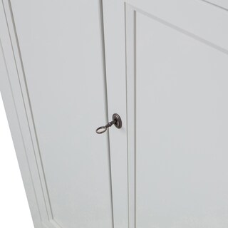Highboard EVA 93 x 150 cm Kiefer teilmassiv nebelweißes Finish
