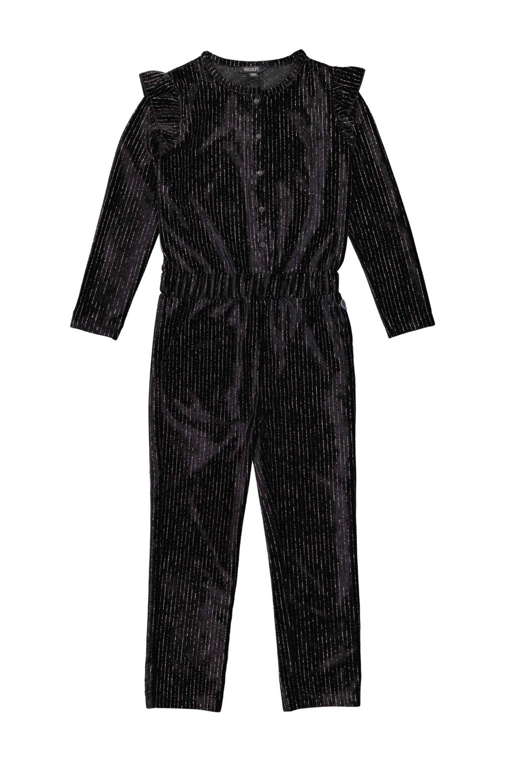 Quapi gestreepte jumpsuit DJULIEN zwart/zilver