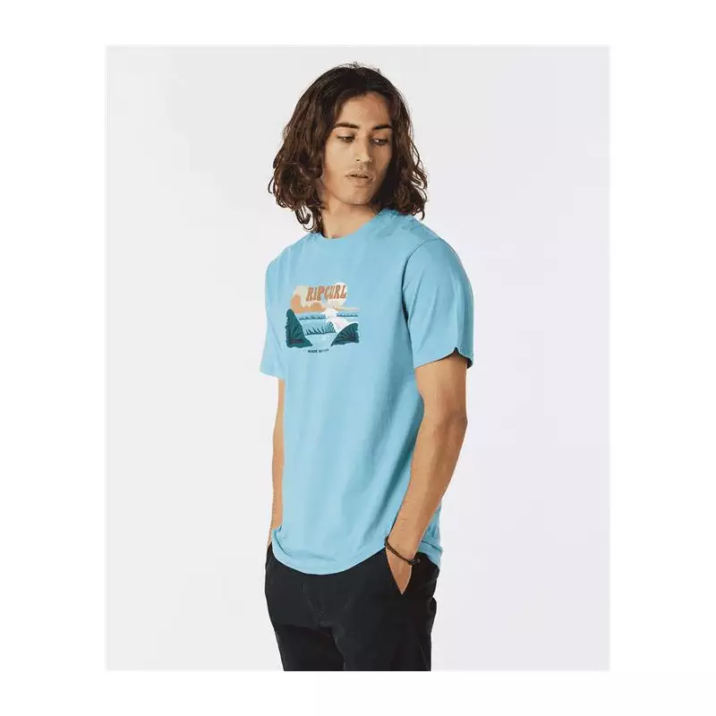 Teeshirt RIPCURL Horizon Front Print Sstee Dusty Blue M