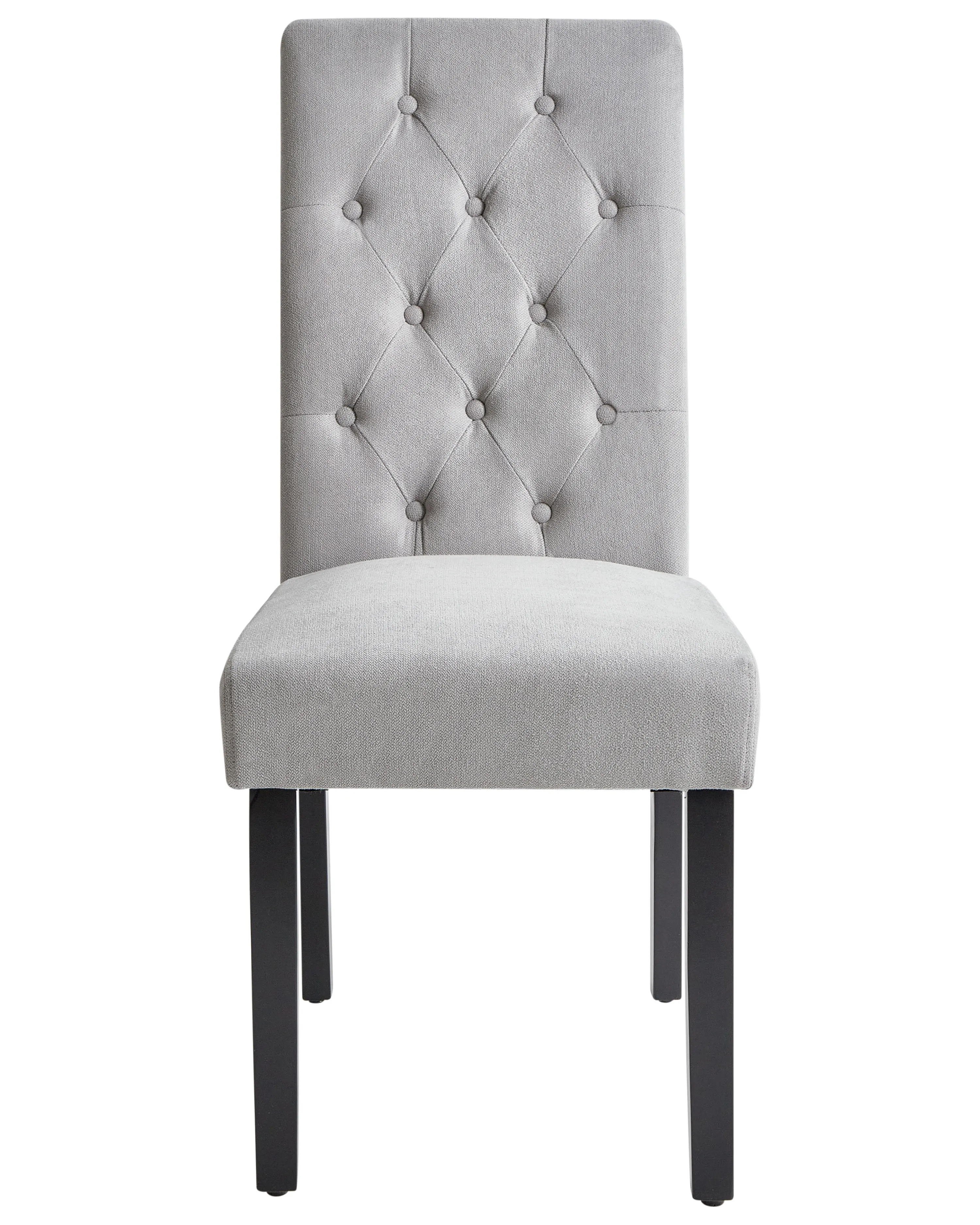 Set van 2 eetkamerstoelen VELVA Stof Grijs