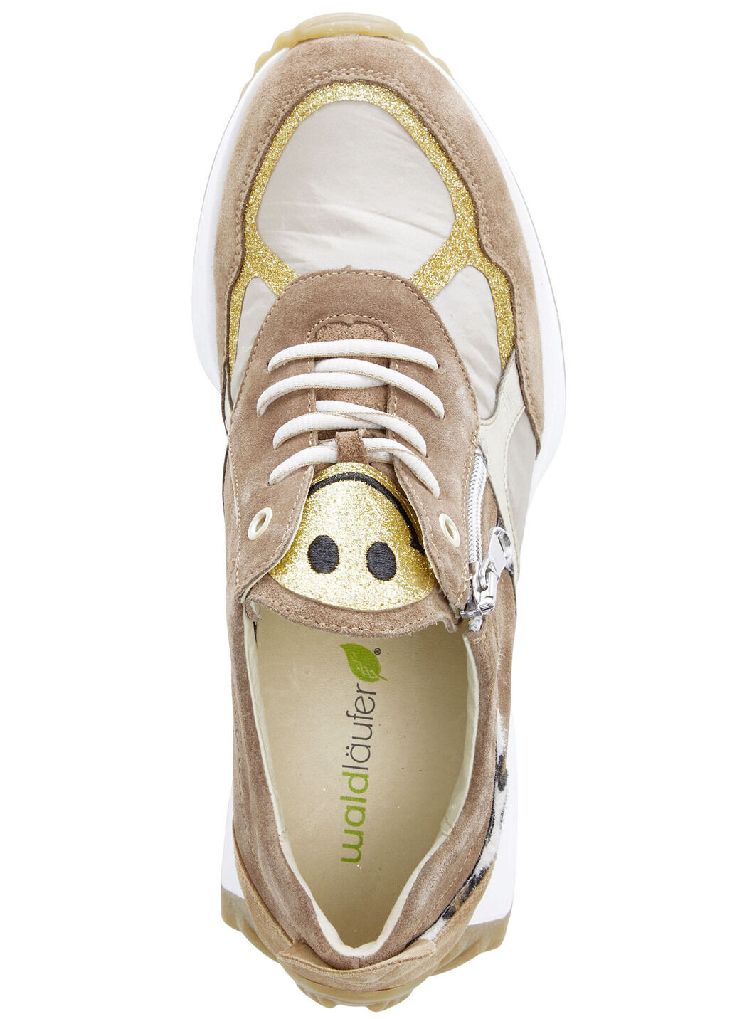 Waldläufer Sneaker mit frecher Glitzer-Applikation