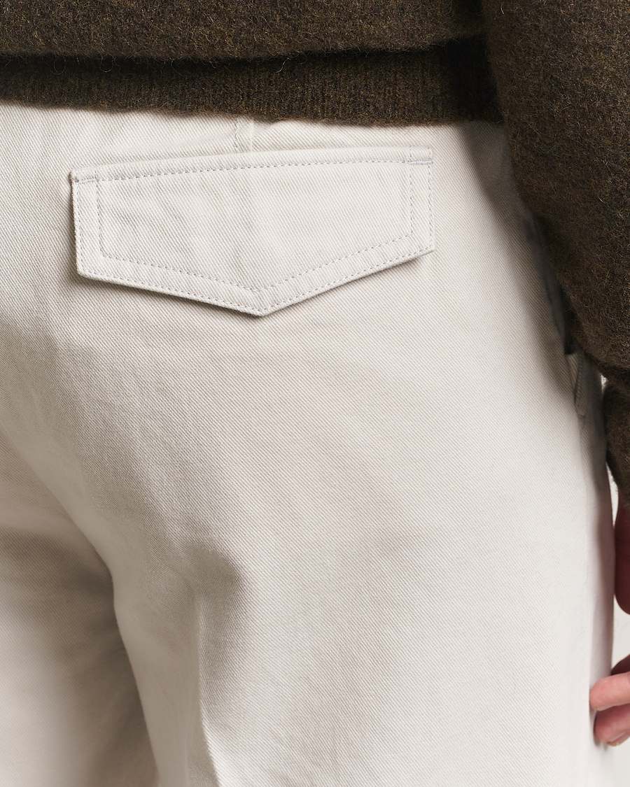 Filippa K Cotton Chino Trousers Chalk Grey